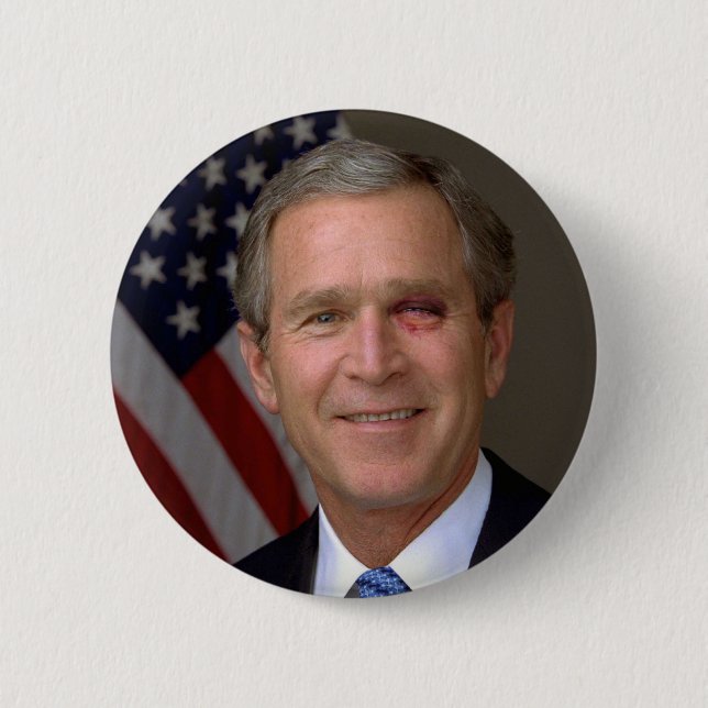 Badge Rond 5 Cm George W. Bush (Devant)