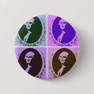 Badge Rond 5 Cm George Washington