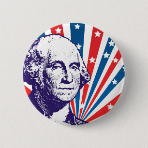 Badge Rond 5 Cm George Washington