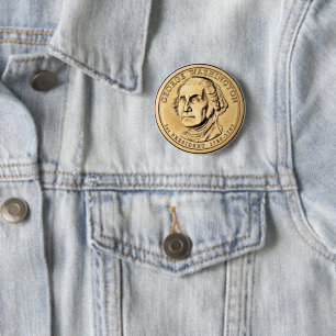 Badge Rond 5 Cm George Washington Dollar