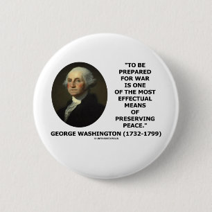 Badge Rond 5 Cm George Washington se préparant à la citation de
