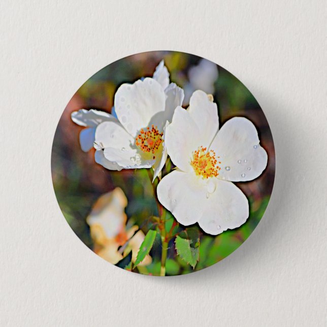 Badge Rond 5 Cm Georgia Cherokee Rose (Devant)