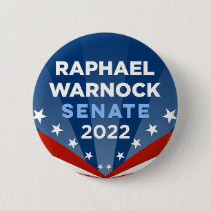 Badge Rond 5 Cm Georgia Raphael Warnock pour le Sénat 2022