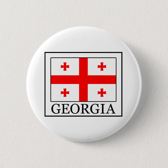 Badge Rond 5 Cm Géorgie (Devant)