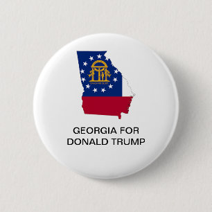 BADGE ROND 5 CM GÉORGIE POUR LE BOUTON DONALD TRUMP 2020