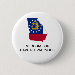 BADGE ROND 5 CM GÉORGIE POUR RAPHAEL WARNOCK LE SÉNAT BUTTON