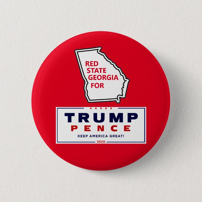 Badge Rond 5 Cm Géorgie pour Trump Pence 2020 (Devant)