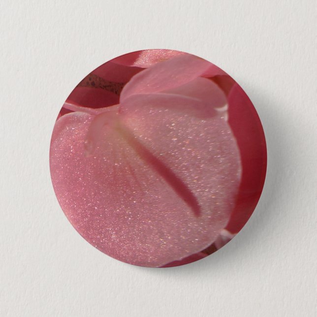 Badge Rond 5 Cm Géranium rose : presque solide Rose clair (Devant)