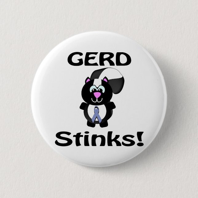Badge Rond 5 Cm GERD pue la conception de la sensibilisation à la  (Devant)