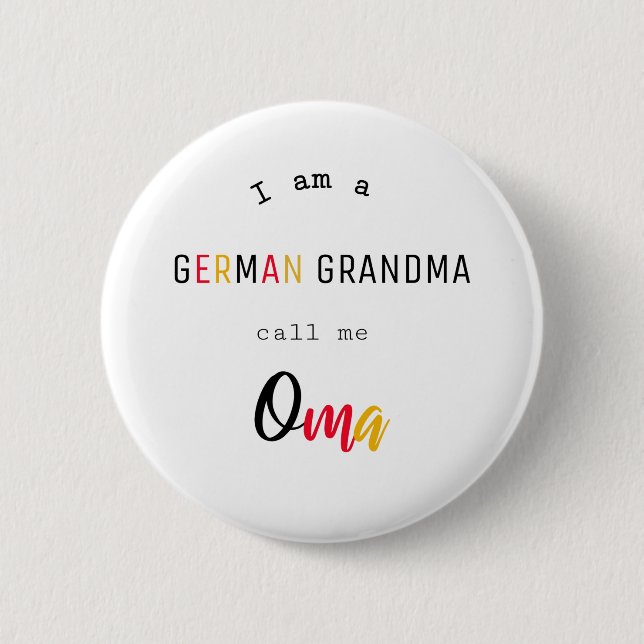 Badge Rond 5 Cm German Grandma / Oma Button (Devant)
