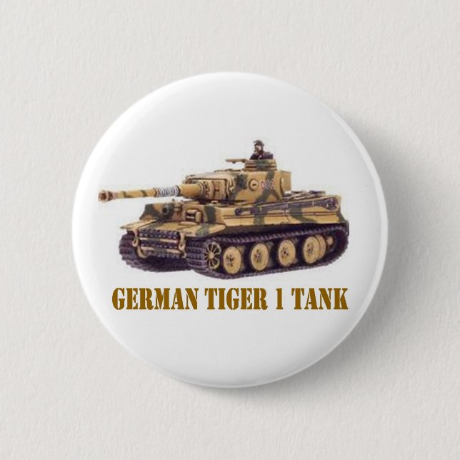 BADGE ROND 5 CM GERMAN TIGER 1 TANK (Devant)