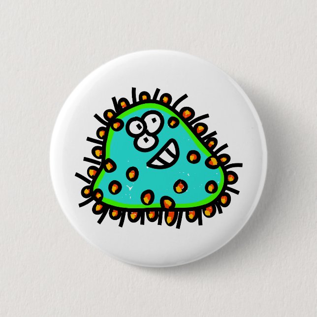 Badge Rond 5 Cm Germe tacheté de bande dessinée (Devant)