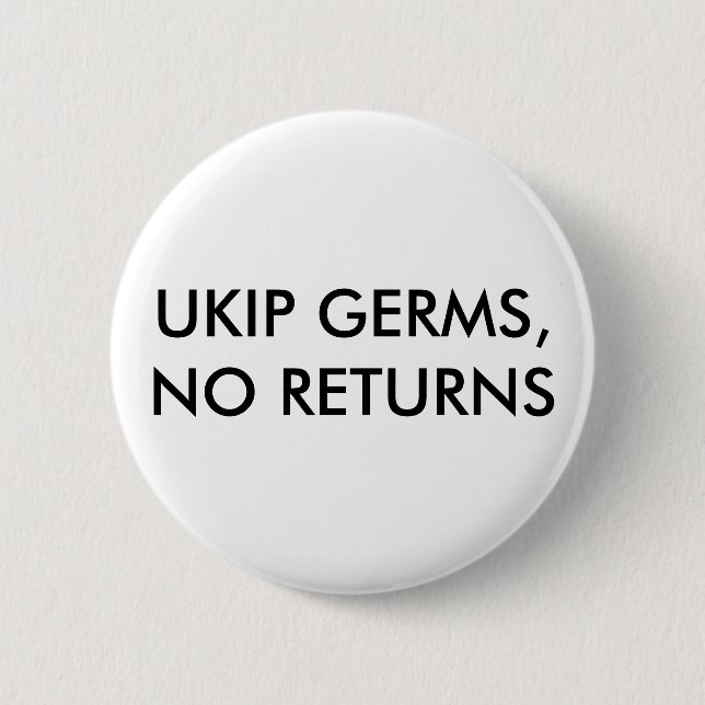 Badge Rond 5 Cm Germes d'UKIP, aucun Pin de retours (Devant)
