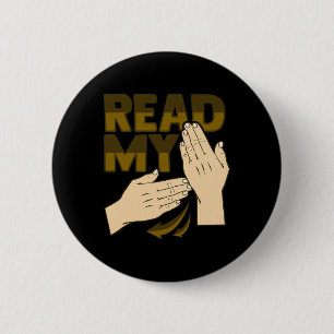 Badge Rond 5 Cm Geste de la main Asl Sensibilisation à la surdité 