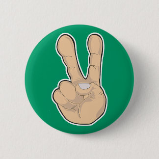 Badge Rond 5 Cm geste de la main de la paix
