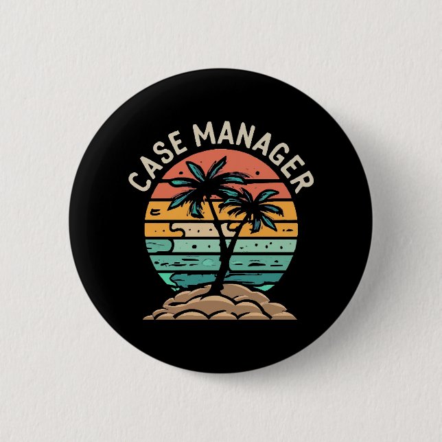 Badge Rond 5 Cm Gestionnaire de cas (Devant)