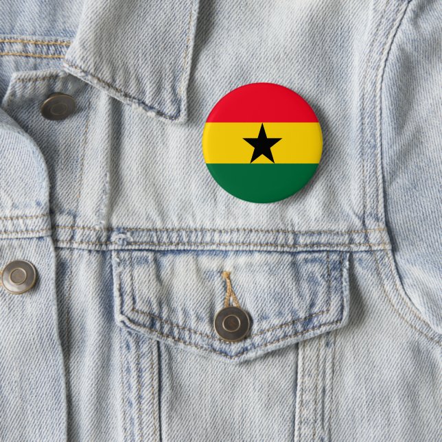 Badge Rond 5 Cm Ghana (En situation)