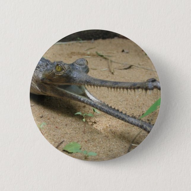 Badge Rond 5 Cm Gharial (Devant)