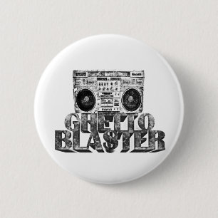 BADGE ROND 5 CM GHETTO BLASTER