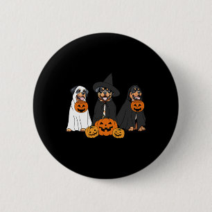 Badge Rond 5 Cm Ghost And Witch Rottweiler