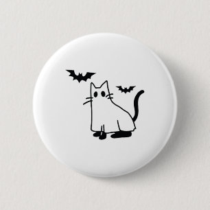 Badge Rond 5 Cm Ghost Chat Poche Halloween Costume Hommes Femmes E