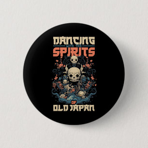Badge Rond 5 Cm Ghost Demon Danser Avec L'Esprit Du Vieux Japon Yo