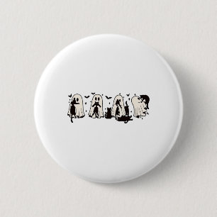 Badge Rond 5 Cm Ghost Holding Chat noir Funny Halloween Amoureux d