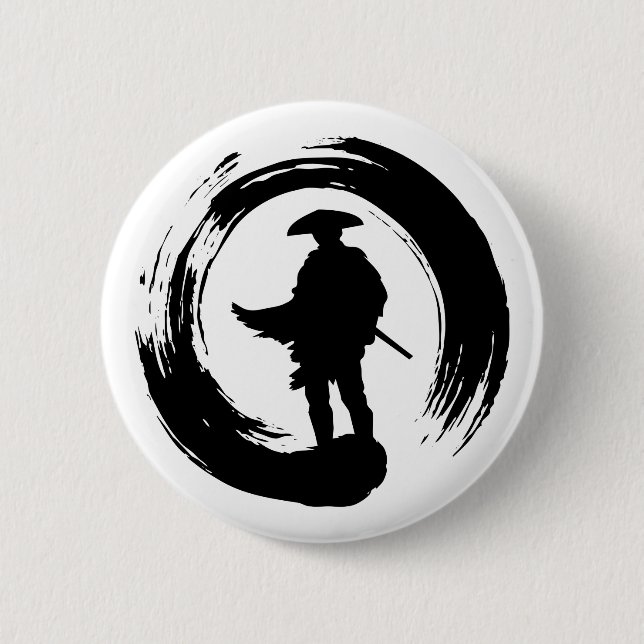 BADGE ROND 5 CM GHOST OF TSUSHIMA NINJA POSE LOGO (Devant)