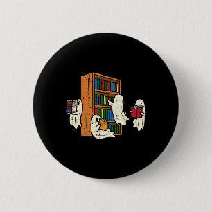 Badge Rond 5 Cm Ghosts Lecture Livres Enseignant Halloween Bibliot