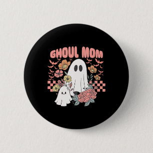 Badge Rond 5 Cm Ghoul Maman Halloween Ghost Saison Éffrayante Retr