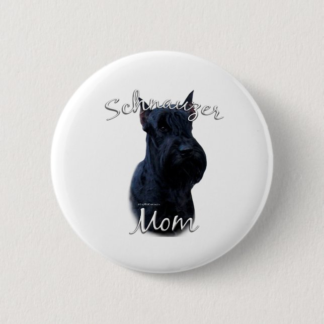 Badge Rond 5 Cm Giant Schnauzer Maman 2 (Devant)