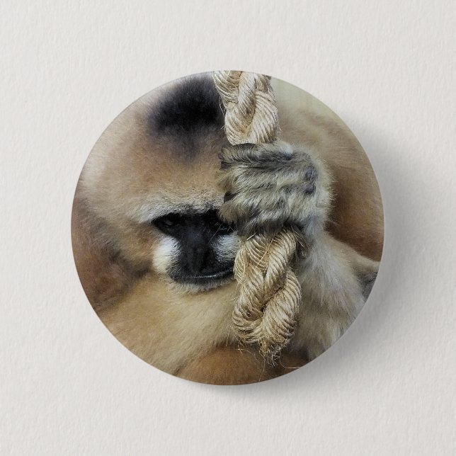 BADGE ROND 5 CM GIBBON (Devant)