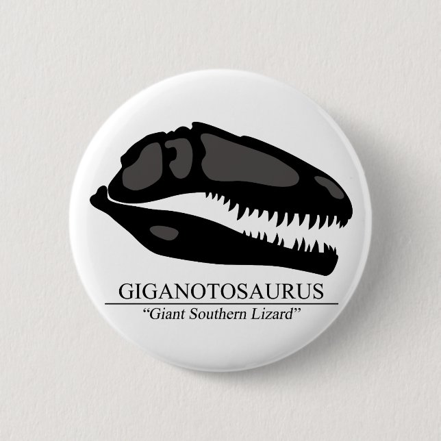Badge Rond 5 Cm Giganotosaurus (Devant)