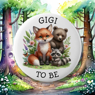 Badge Rond 5 Cm Gigi   Baby shower des créations forestières