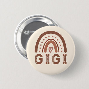 Badge Rond 5 Cm Gigi Boho Arc-en-ciel de mignons cadeaux grand-mèr