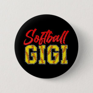 Badge Rond 5 Cm Gigi Retro Super Loud Fier Sport Jeu Catcher