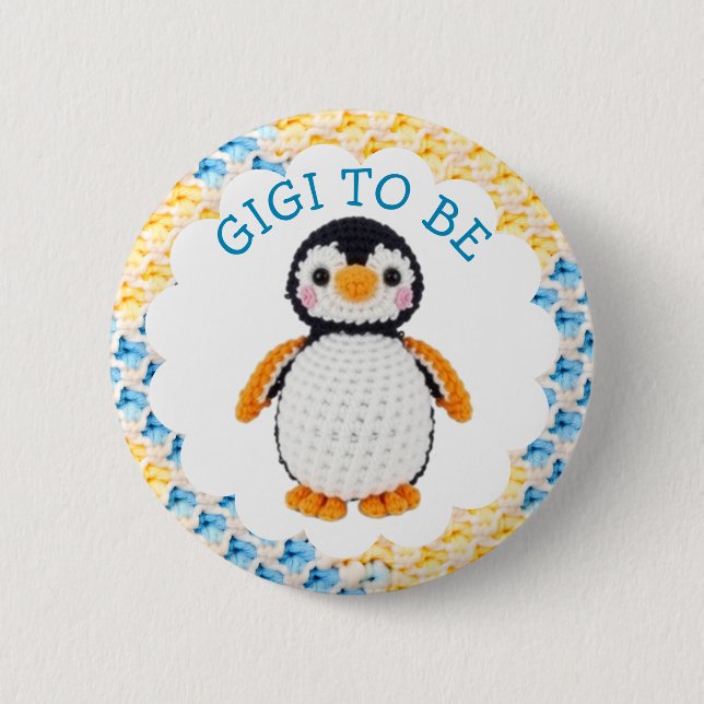 Badge Rond 5 Cm Gigi to Be | Boy's Baby Shower (Devant)