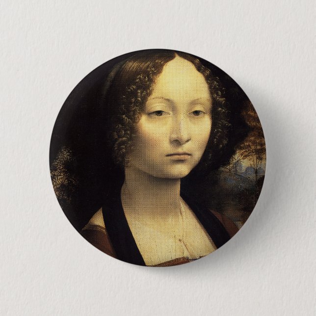 Badge Rond 5 Cm Ginevra de'Benci (Devant)