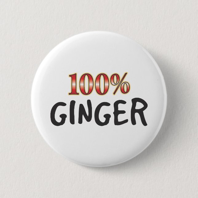 Badge Rond 5 Cm Gingembre 100 pour cent (Devant)