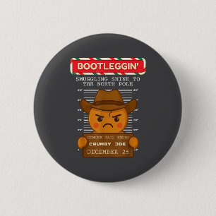 Badge Rond 5 Cm Ginger Jailhouse Humour de Noël Couple en pain d'é