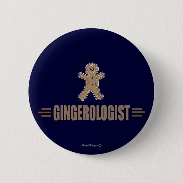 Badge Rond 5 Cm Gingerbread amusant (Devant)