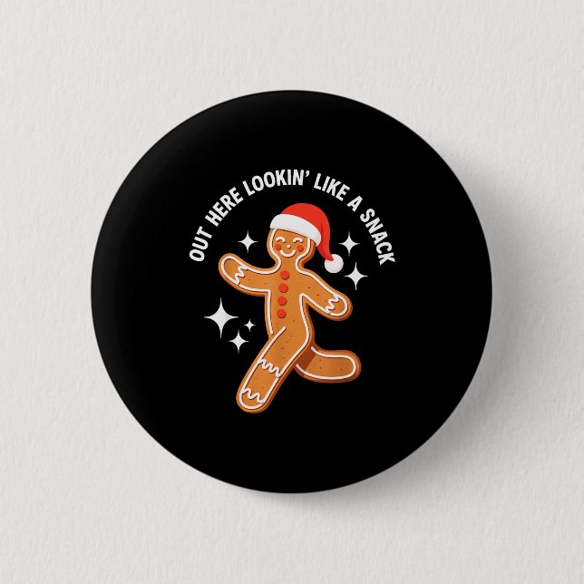 Badge Rond 5 Cm Gingerbread Christmas Xmas Couple Hot Girlfriend - (Devant)