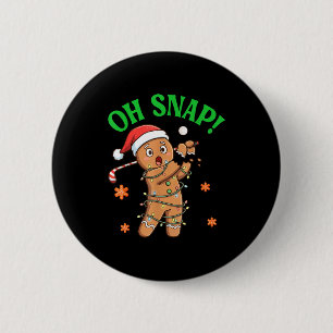 Badge Rond 5 Cm Gingerbread drôle de golf Cookie de Noël Oh Snap Ç