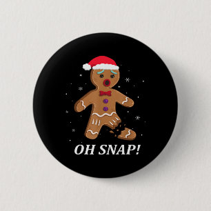 Badge Rond 5 Cm Gingerbread Man Oh Snap Christmas Cookie Costume B