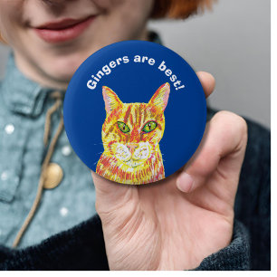 Badge Rond 5 Cm Gingers sont les meilleurs gingembre chat rousse t