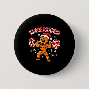 Badge Rond 5 Cm Gingershred Drôle Bonhomme en pain d'épices Gymnas