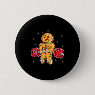 Badge Rond 5 Cm Gingershred Drôle Homme Pain d'épice Gym Musculati