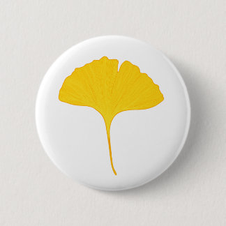 Badge Rond 5 Cm Gingko Leaf