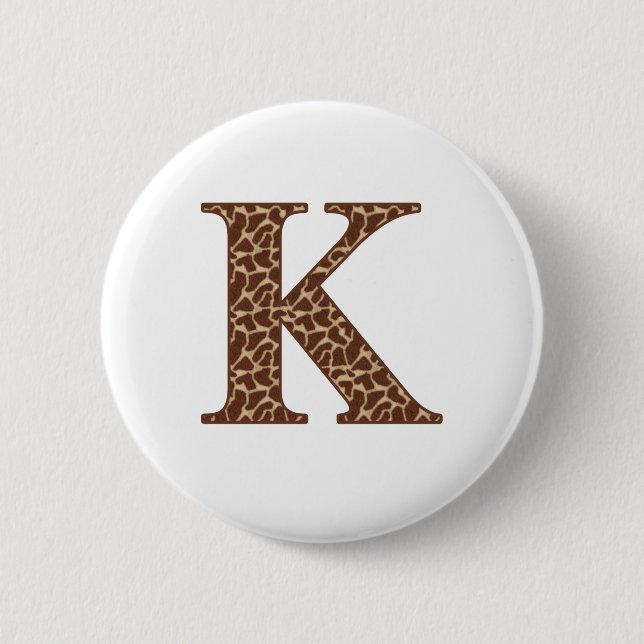 Badge Rond 5 Cm Girafe K (Devant)