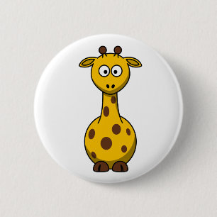 Badge Rond 5 Cm Girafe mignonne Clipart de bande dessinée